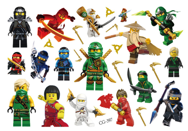 Временные переводные тату для мальчика Ninjago супергерои Ниндзя (AN)20574 - Фото 1 Временные переводные тату для мальчика Ninjago супергерои Ниндзя (AN)20574 - изображение 1