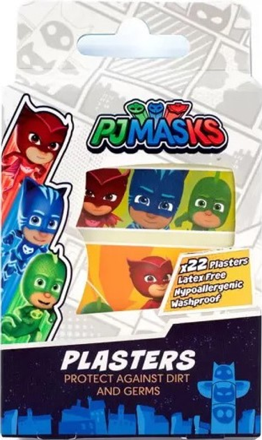 Plastry Air-Val PJ Masks opatrunkowe dla dzieci mix 22 szt (5060215551624) - obraz 1