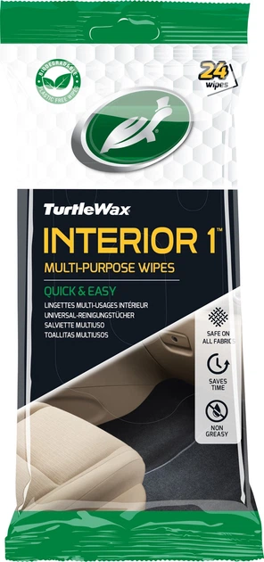 Салфетки очистные для салона Turtle Wax INTERIOR 1 WIPES 24 шт 1 ...