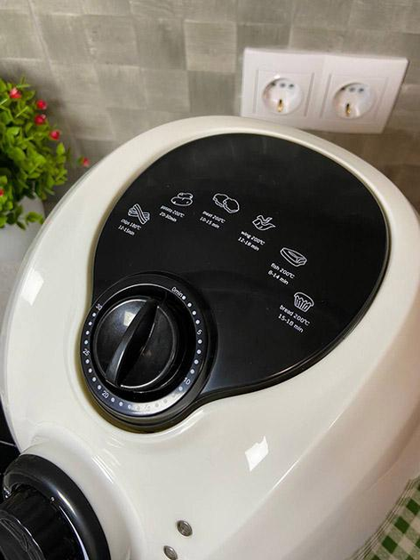 Аерофритюрниця Мультипіч Аерогриль Domotec MS-3220 1300W 4,5L Безмасляна з Таймером (Біла) - зображення 3