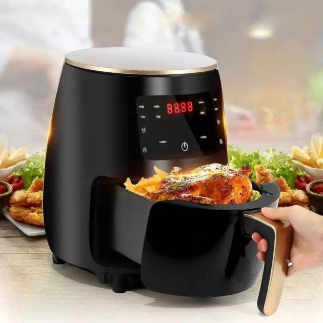 Аерофритюрниця Мультипіч Аерогриль Su Tai ST-505 1800W 6L Безмасляна Сенсорна (Чорна) - зображення 3
