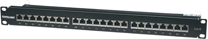 Патч-панель Intellinet 19" 1U Cat6 24xRJ45 для серверної шафи/стійки (766623720038) - зображення 2