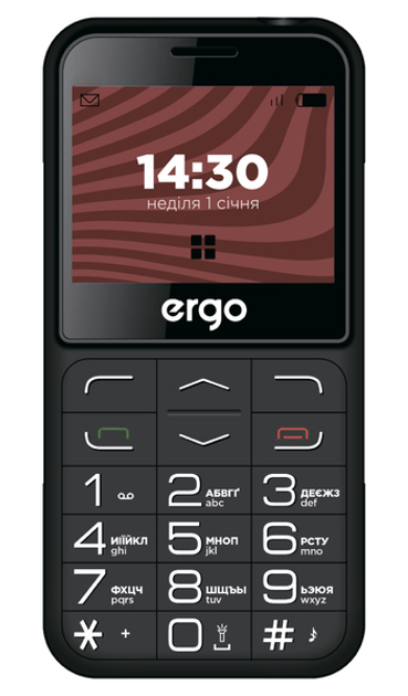 Кнопочный телефон Ergo R231 черный – фото, отзывы, характеристики в ...