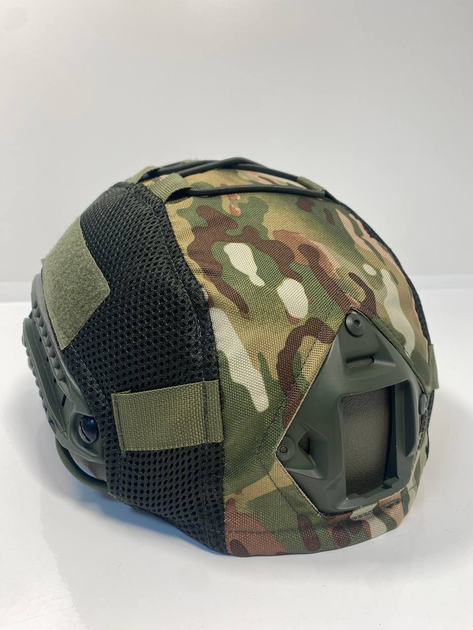 Защитный кавер чехол для шлема FAST в универсальном размере L-XL. Цвет: мультикам - изображение 2