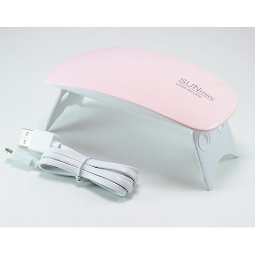 Лампа для манікюру UV/LED SUN MINI для нігтів на USB-кабелі рожева 6W(р) - зображення 4