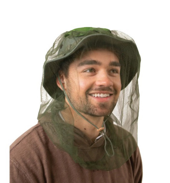 Антимоскітна сітка безкаркасна для захисту обличчя та шиї від комарів MFH Mosquito Head Net Olive Німеччина - зображення 2