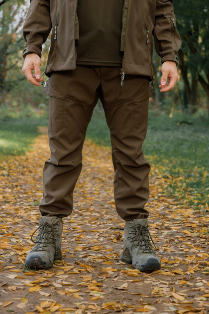 Тактичні штани SMILO cargo Softshell OLIVE, XL - изображение 2