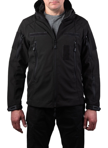 Тактична куртка SMILO soft shell black , M - изображение 2