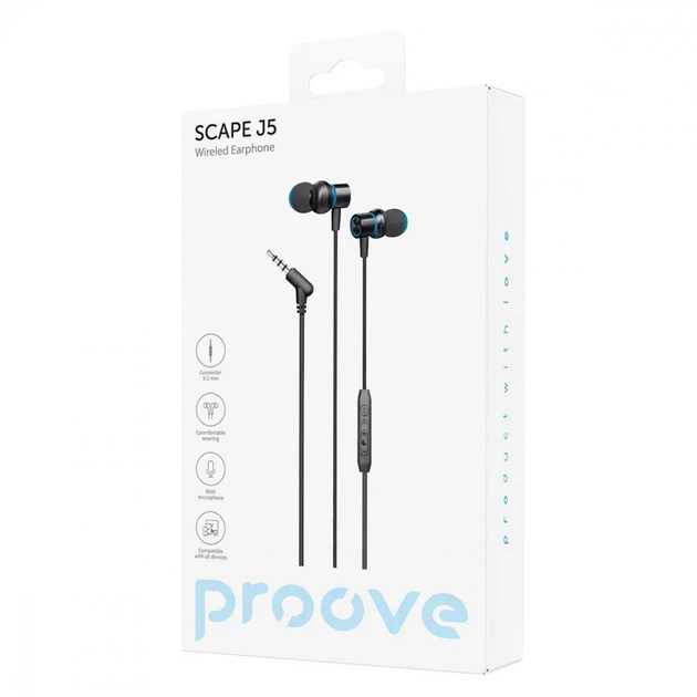 Проводные наушники Proove Scape J5 (3.5mm) black - изображение 2