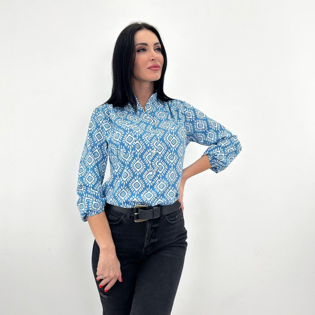 Женская блуза с принтом Fashion 42/44 голубой от продавца: My locker ...