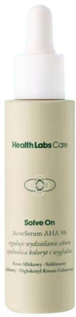 Serum do twarzy Healthlabs Solve On AcneSerum AHA 5% wielofunkcyjne z niedoskonałościami 30 ml (5905475671555) - obraz 1