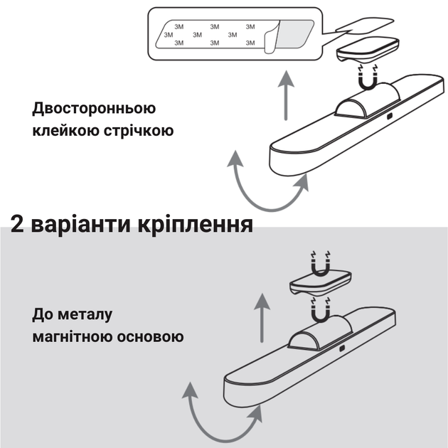 Світлодіодний світильник акумуляторний з пультом та магнітами для кріплення VIDEX VL-NL049W-R - зображення 3