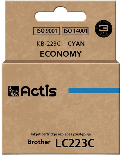 Tusz Actis do Brother LC223C Standard 10 ml Cyan (KB-223C) - obraz 1