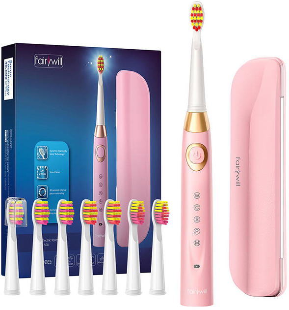 Електрична зубна щітка Fairywill FW-508 Pink - зображення 1