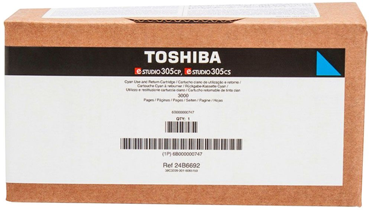 Toner Toshiba T-FC305PC-R Cyan (6B000000747) - obraz 1