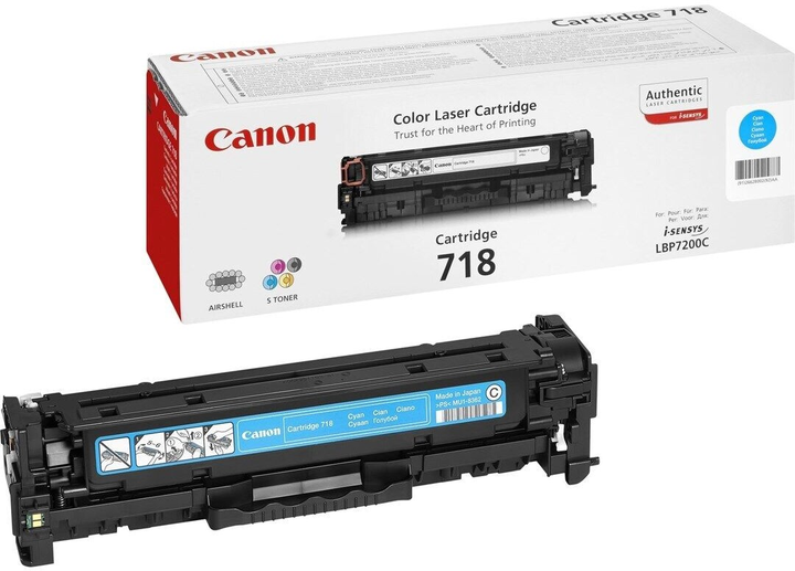 Toner Canon 718 Cyan (2661B014) - obraz 1