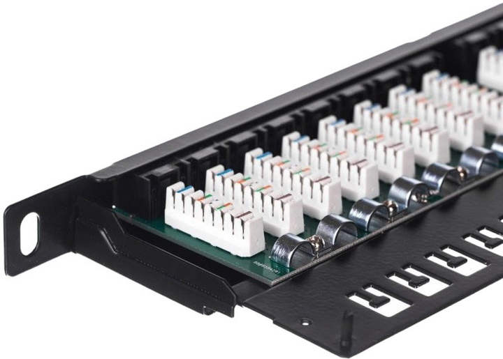 Panel krosowy Netrack 19" 0.5U Cat.5e 24xRJ45 do szafy/racka serwerowego (5908268777533) - obraz 4