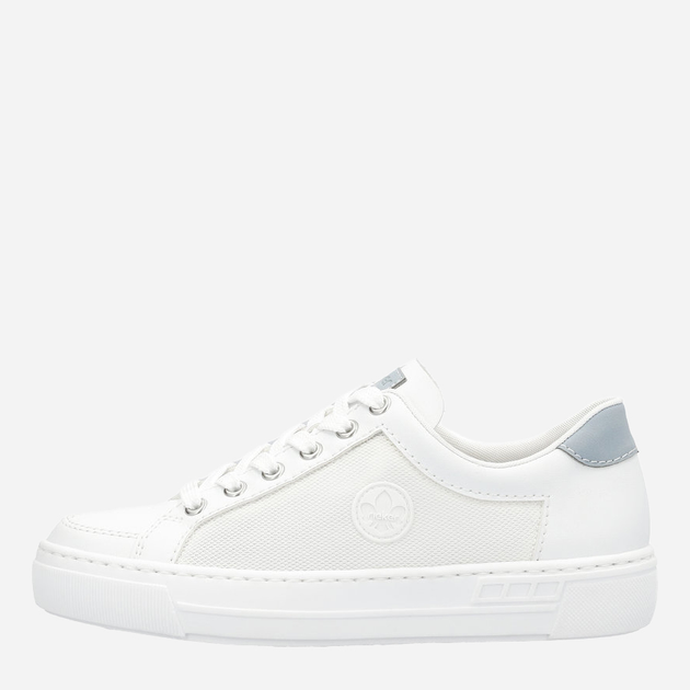 Sneakersy damskie z eko skóry RIEKER L8803-80 38 24.8 cm Białe (4061811761579) - obraz 4