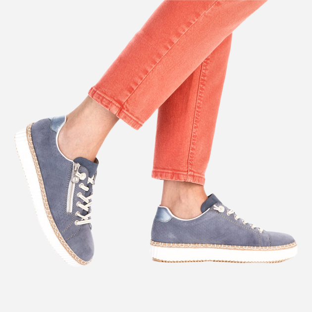 Sneakersy damskie RIEKER M2940-10 38 24.8 cm Ciemnoniebieskie (4061811391240) - obraz 3