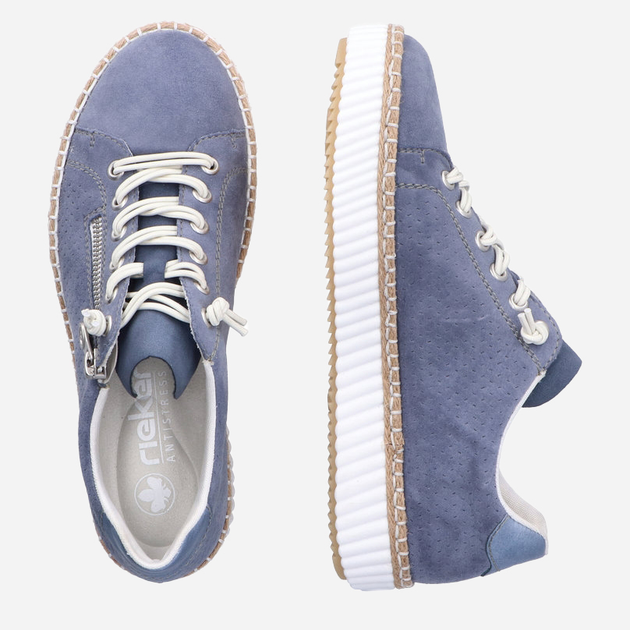 Sneakersy damskie RIEKER M2940-10 40 26.1 cm Ciemnoniebieskie (4061811391264) - obraz 9