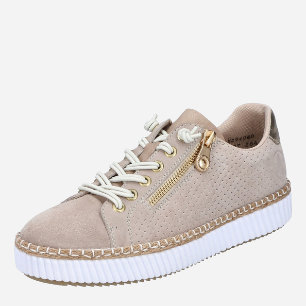 Sneakersy damskie RIEKER M2940-60 36 23.7 cm Beżowe (4061811391967) - obraz 7