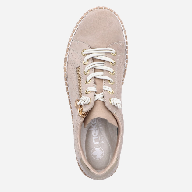 Sneakersy damskie RIEKER M2940-60 36 23.7 cm Beżowe (4061811391967) - obraz 10
