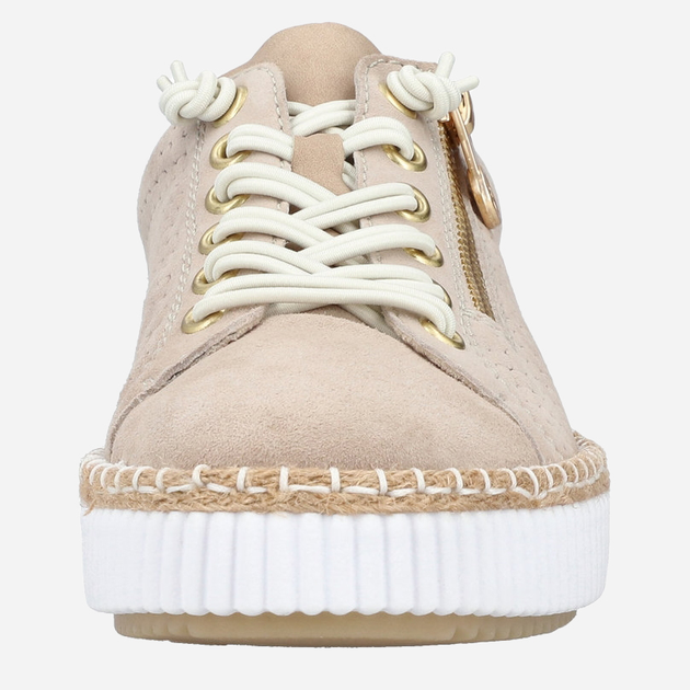 Sneakersy damskie RIEKER M2940-60 36 23.7 cm Beżowe (4061811391967) - obraz 12