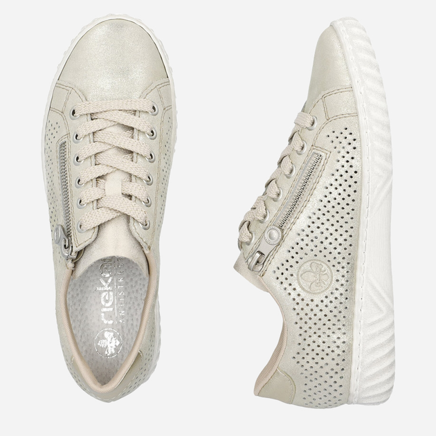 Sneakersy damskie RIEKER N0901-62 36 23.7 cm Beżowe (4061811391721) - obraz 7