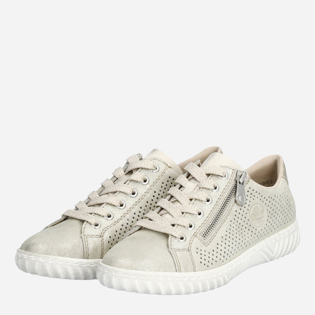 Sneakersy damskie RIEKER N0901-62 40 26.1 cm Beżowe (4061811391769) - obraz 3