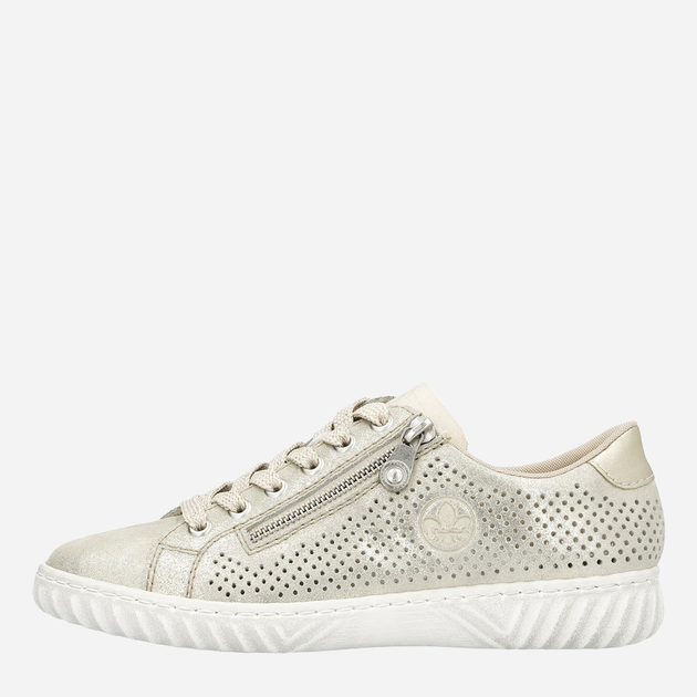 Sneakersy damskie RIEKER N0901-62 41 26.7 cm Beżowe (4061811391776) - obraz 4