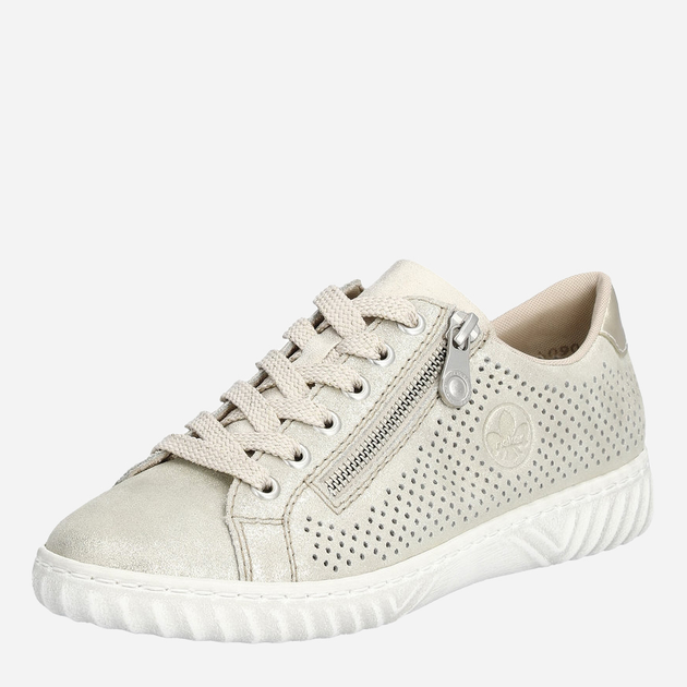 Sneakersy damskie RIEKER N0901-62 40 26.1 cm Beżowe (4061811391769) - obraz 5