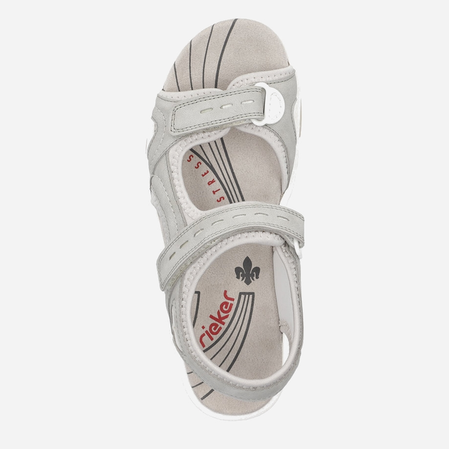 Sandały damskie trekkingowe RIEKER 68866-40 40 26.1 cm Szare (4061811313952) - obraz 8