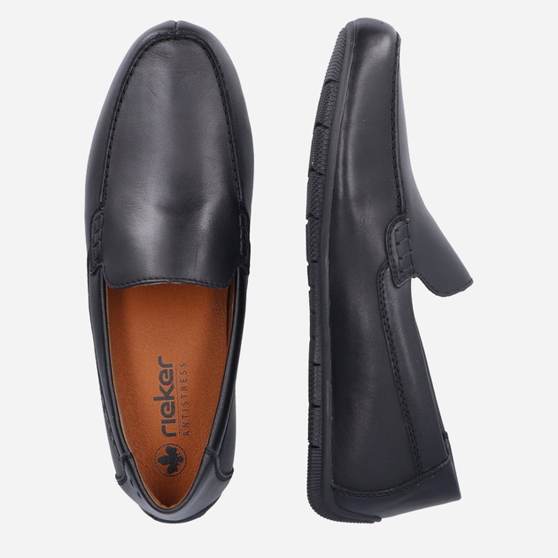 Чоловічі мокасини RIEKER 09557-00 45 29.3 см Чорні (4061811401178) - зображення 9