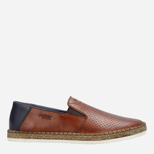 Espadryle męskie RIEKER B5279-24 42 27.4 cm Brązowe (4061811389957) - obraz 1