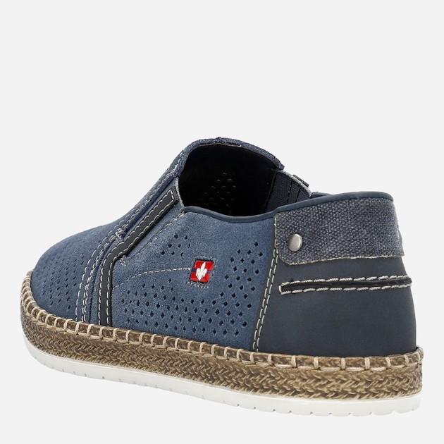Espadryle męskie RIEKER B5297-12 45 29.3 cm Niebieskie (4061811314232) - obraz 6