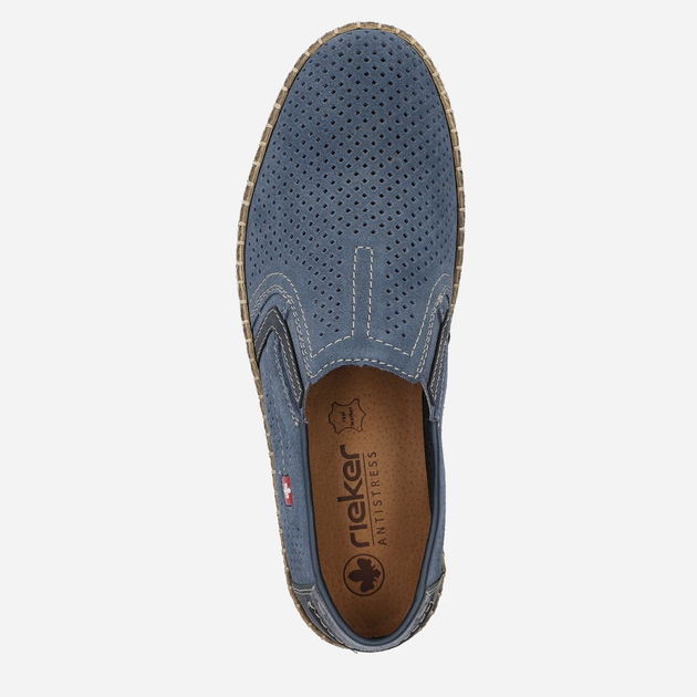 Espadryle męskie RIEKER B5297-12 45 29.3 cm Niebieskie (4061811314232) - obraz 8
