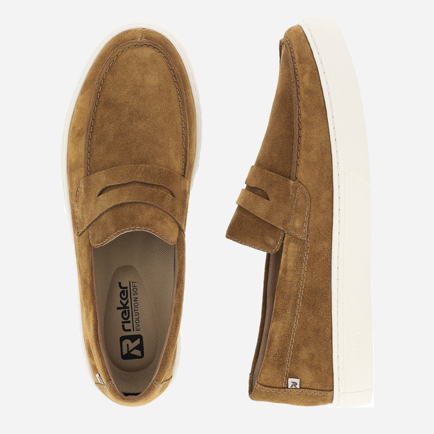 Buty wsuwane męskie RIEKER Evolution U0703-22 41 26.7 cm Brązowe (4061811776535) - obraz 7