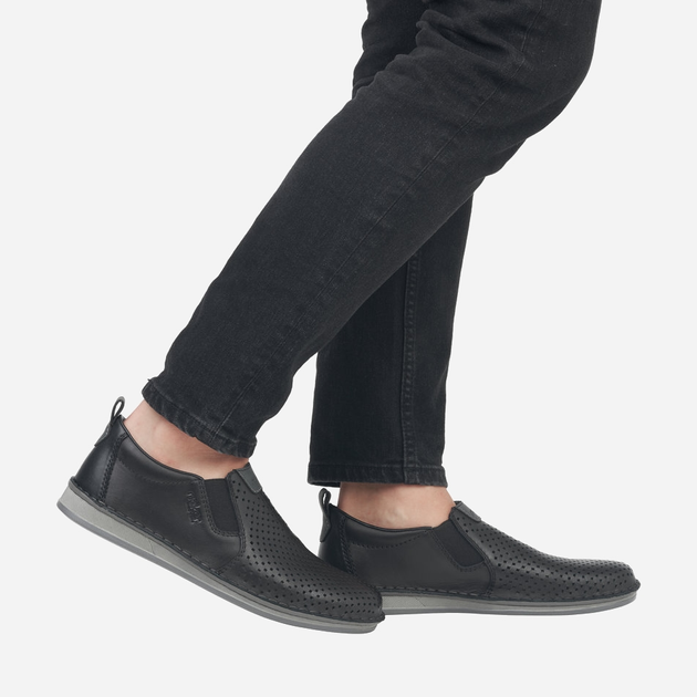 Чоловічі туфлі RIEKER 05457-00 43 28 см Чорні (4061811425112) - зображення 2