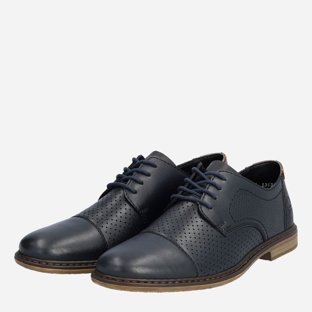Buty derby męskie RIEKER 13431-14 45 29.3 cm Granatowe (4061811385386) - obraz 3
