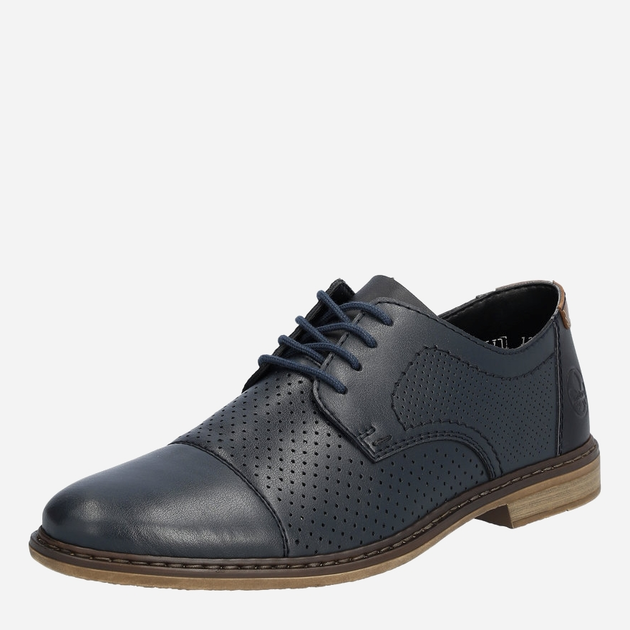 Buty derby męskie RIEKER 13431-14 45 29.3 cm Granatowe (4061811385386) - obraz 5