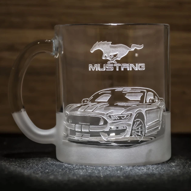 Чашка для чая и кофе с гравировкой Ford Mustang - Фото 1 Чашка для чая и кофе с гравировкой Ford Mustang - изображение 1