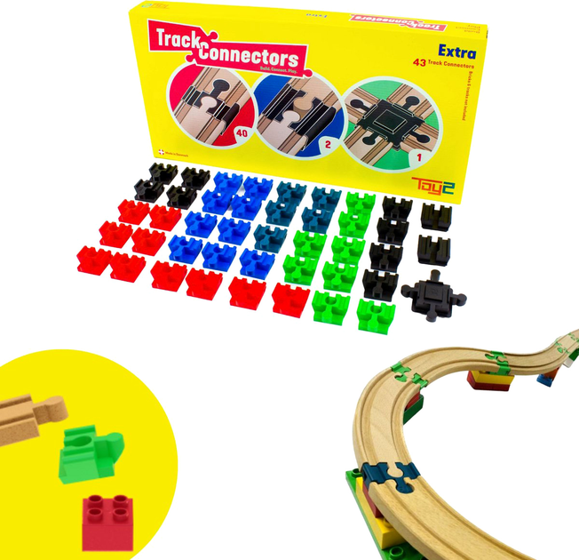 Базові з'єднувачі та перехрестя Toy2 Track Connectors 43 шт (5745000329496)) - зображення 2