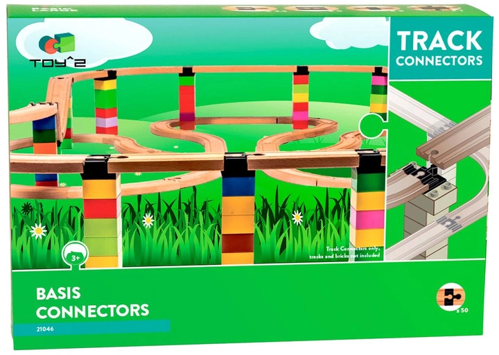 Базові з'єднувачі та перехрестя Toy2 Track Connectors 50 шт (5745000329465) - зображення 1