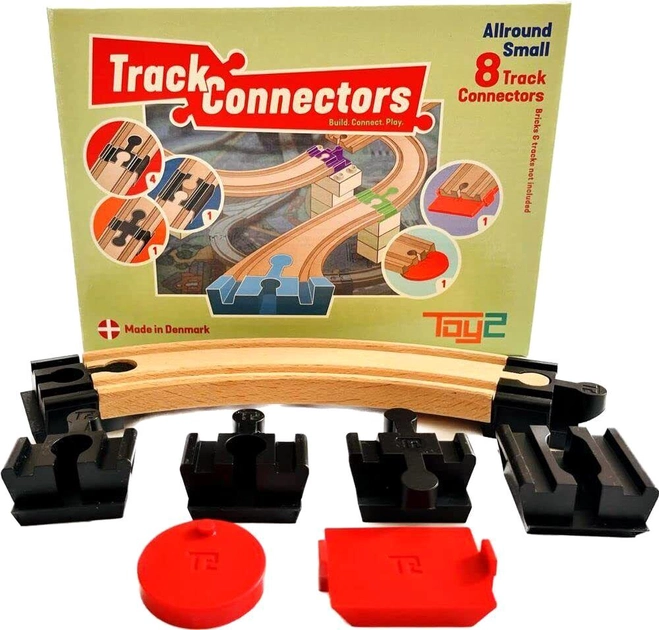 Базові з'єднувачі та перехрестя Toy2 Track connectors Allround Small 8 шт (5745000329212) - зображення 1