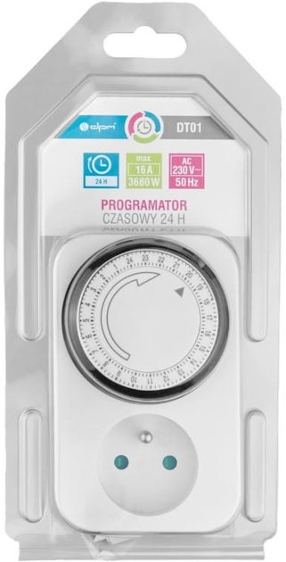Аналоговий таймер DPM DT01 24 години (5906881174234) - зображення 6
