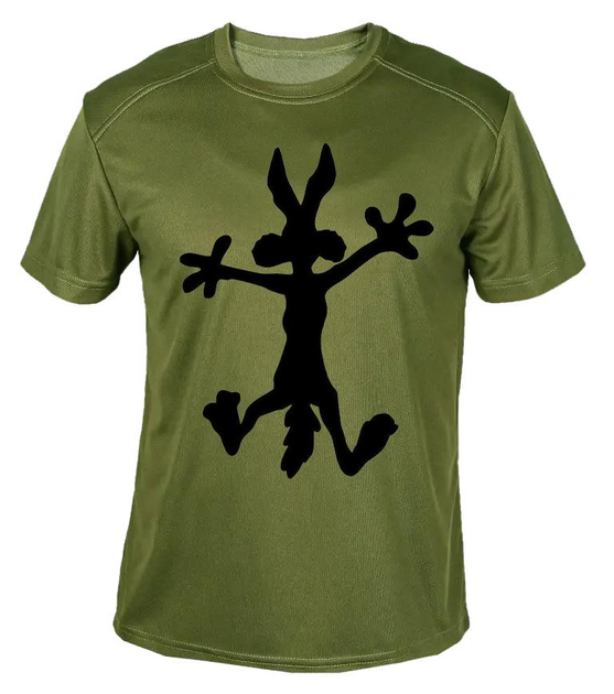 Футболка потоотводящая военная ВСУ с принтом "Силуэт зайца" в оливе XL - изображение 1