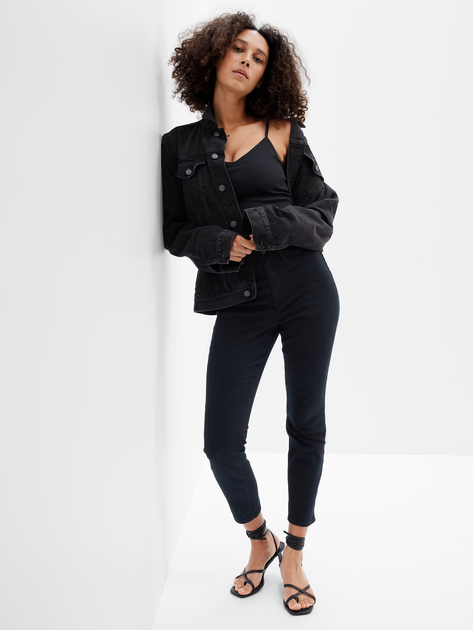 Джинси Slim fit жіночі GAP 402151-00 28 Чорні (1200111652979) - зображення 3