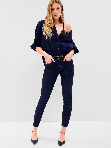Джинси Skinny жіночі GAP 660478-00 24 Темно-сині (1200055463921) - зображення 3