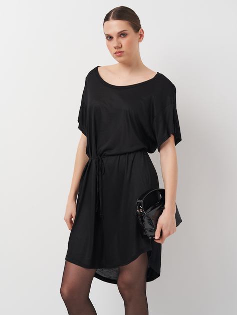 Акція на Сукня-футболка міні осіння жіноча H&M 0667534 S Чорна від Rozetka