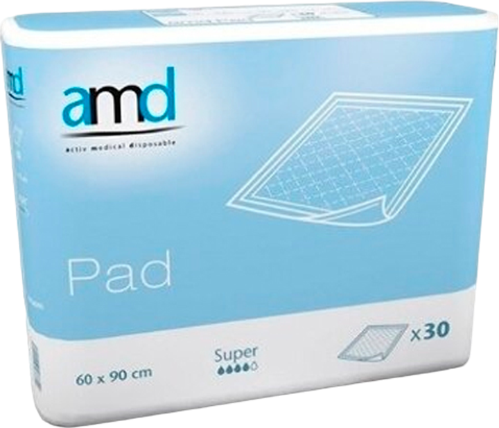 Pieluchy jednorazowe Amd Super Pad Bed Protector 60 x 60 30 szt (3401046586539) - obraz 1
